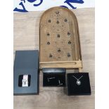 A BOXED PLAYBOY WATCH TOGETHER WITH CUFFLINKS A NECKLACE AND BAGATELLE