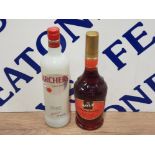 70CL BOTTLE OF ARCHERS FINEST SCHNAPPS TOGETHER WITH BOLD STRAWBERRY LIQUEUR