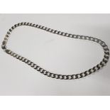 20 INCH HEAVY SILVER FLAT CURB CHAIN 64.7G