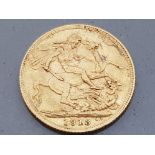 22CT GOLD 1913 FULL SOVEREIGN COIN