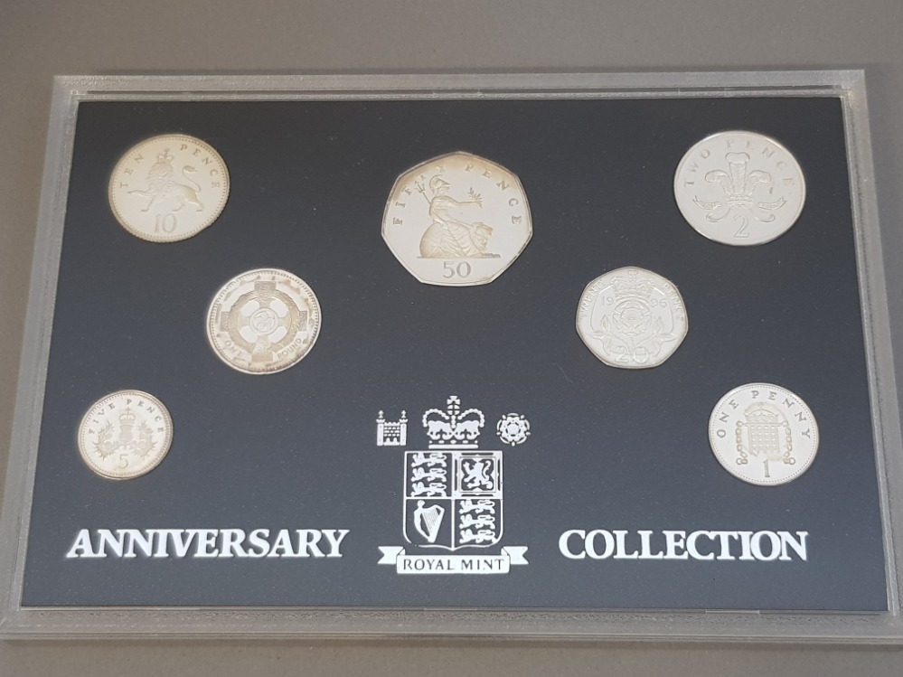 UK ROYAL MINT 1996 SILVER 7 COIN DECIMAL SET, IN ORIGINAL CASE WITH CERTIFICATE OF AUTHENTICITY - Image 2 of 3