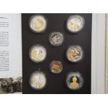 LONDON MINT 8 COIN SET, FLANDERS FIELDS INCLUDING 9CT GOLD DOUBLE CROWN, WEIGHT 8G WITH
