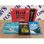 4 BOXED MILITARY RELATED WARGAMES INCLUDES RED STORM RISING, TOP GUN, NORWAY 1940 AND KRIEGSPIEL