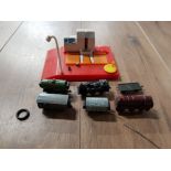 DIECAST MODEL LOCOMOTIVES TO INCLUDE LONE STAR LOCOS TOGETHER WITH A PLASTIC STATION