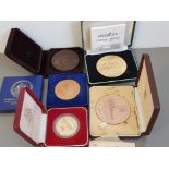 5 RAILWAY MEDALS INCLUDES 1985 GREAT WESTERN RAILWAY 150TH ANNIVERSARY ROYAL MINT MEDAL, 1841-1891