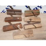 7 ANTIQUE WOODEN PLANES