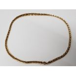 18CT GOLD FANCY TWO TONE NECKLET 17INCH, 14.3G