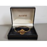 LADYS ACCURIST MECHANICAL BANGLE WATCH IN ORIGINAL BOX