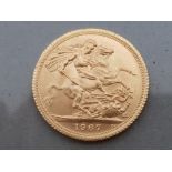 22CT GOLD 1967 FULL SOVEREIGN COIN