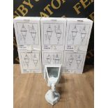 6 BOXED OUTDOOR LANTERN LIGHTS IN WHITE
