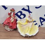 ROYAL DOULTON FIGURE HN 2379 NINETTE TOGETHER WITH ROYAL DOULTON FIGURE HN 1834 TOP O' THE HILL