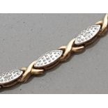 9CT YELLOW GOLD LADIES ORNATE BRACELET, 3.1G