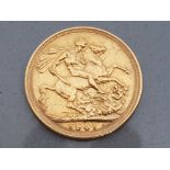 22CT GOLD 1901 FULL SOVEREIGN COIN