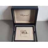 18CT WHITE GOLD CHOPARD FLOATING DIAMOND RING, APPROXIMATELY .39CT, 5.9G SIZE L