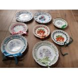 BAVARIA RETICULATED PLATES WITH RIBBONS TO INCLUDE KING GEORGE V AND QUEEN MARY