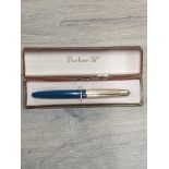 VINTAGE PARKER 51 PEN (TO BILL FROM BETTY) IN ORIGINAL BOX