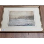 A WATERCOLOUR BY VICTOR NOBLE RAINBIRD (1887-1936) MARSDEN ROCK SIGNED 26 X 37CM