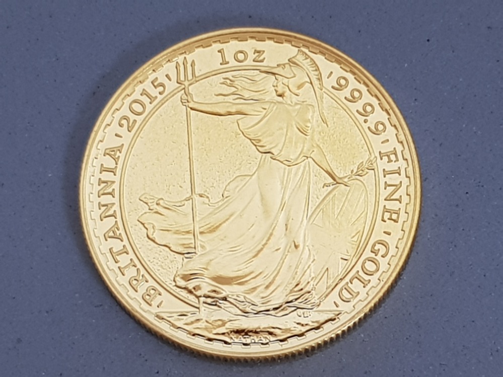 2015 BRITANNIA 999.9 FINE GOLD 100 POUNDS COIN