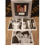 JOAN COLLINS AUTOGRAPH MOUNTED AND FRAMED WITH VINTAGE SILVER GELATIN 10X8 INCH PHOTO FROM THE FILMS