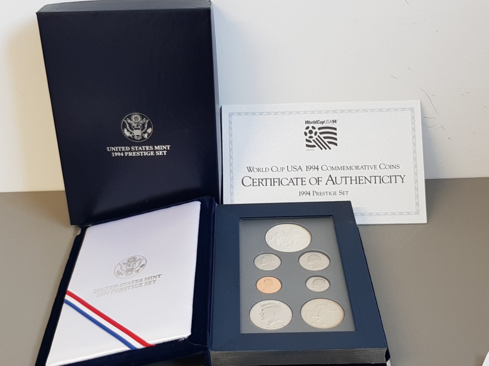 USA 1994 PRESTIGE YEAR 6 COIN SET INCLUDING SILVER 1 DOLLAR IN CASE OF ISSUE WITH CERTIFICATE OF - Image 3 of 3