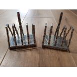 TWO OLDE HALL STAINLESS STEEL TOAST RACKS