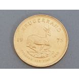 22CT GOLD 1975 SOUTH AFRICA KRUGERRAND, 1OZ FINE GOLD