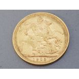 22CT GOLD 1903 FULL SOVEREIGN COIN STRUCK IN MELBOURNE