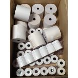 A BOX CONTAINING TILL ROLLS