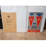 FOOTBALL PROGRAMMES DENMARK V ENGLAND A UNDER 23 INTERNATIONAL 1956 AND BENEFICA FC V MANCHESTER