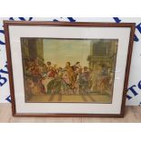 LARGE FRAMED VINTAGE LITHOGRAPH 'JESUS AT CANA WEDDING FEAST' PAOLO VERONESE 66CM BY 55CM