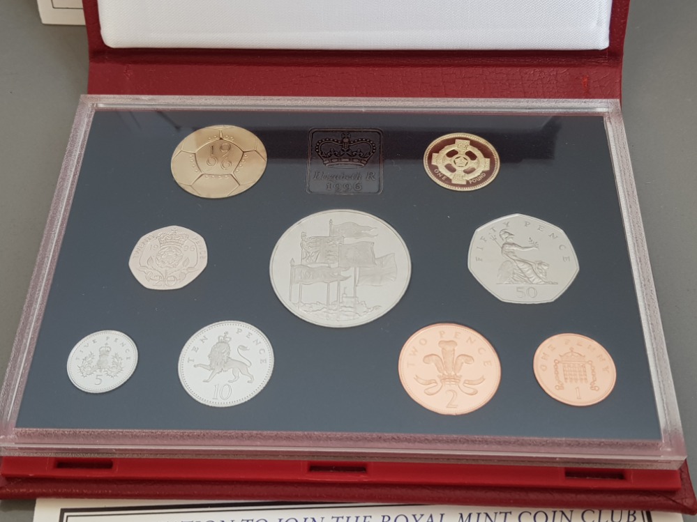UK ROYAL MINT 1996 DELUXE PROOF YEAR SET 9 COINS COMPLETE IN ORIGINAL CASE WITH CERTIFICATE - Image 2 of 2