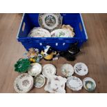 19TH CENTURY AND LATER CERAMICS TO INCLUDE DINNERWARE PIN DISHES NOVELTY TEAPOTS ETC