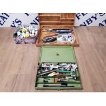 2 ARTIST BOXES CONTAINING ARTISTS WATERCOLOUR PAINT ETC