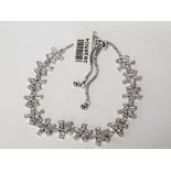 SILVER PLATED AND CZ BRACELET, NEW WITH TAGS