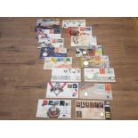 STAMP COIN COVERS X 16 DIFFERENT ALL ROYAL MAIL MINT ISSUES MAINLY 1990S