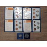 4 WALLETS OF BRITAIN'S FIRST DECIMAL COINS A 1995 UNCIRCULATED AUSTRALIAN DOLLAR COIN GUERNSEY