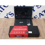 BOXED 7 INCH FDR REARVIEW MIRROR TOGETHER WITH AKAI HD DVD PLAYER