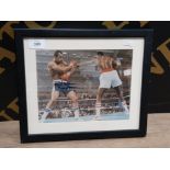 BOXING CHAMPION KEN NORTON SIGNED ACTION PHOTOGRAPH IN FRAME