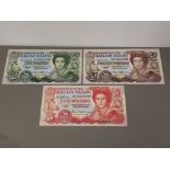3 FALKLAND ISLANDS BANKNOTES INCLUDES 2005- 5 POUNDS AND 20 POUNDS NOTES PLUS 2011- 10 POUNDS NOTE