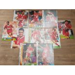 10 MAGAZINE PICTURES OF DIFFERENT LIVERPOOL PLAYERS EACH BEARING THERE SIGNATURES INCLUDING IAN