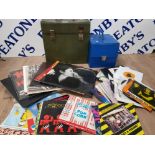 A CASE OF LP RECORDS INC JOHN JOHN LENNON DOUBLE FANTASY TOGETHER WITH A CASE OF 45S INC SEX PISTOLS