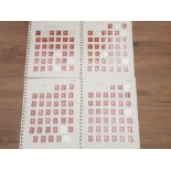1864 ONE PENNY RED PLATES TOTALING 138 DIFFERENT STAMPS FROM 72 TO 224, ONLY 14 SHORT OF A