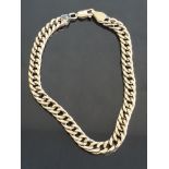 9CT GOLD FANCY CURB LINK BRACELET 12GRAMS