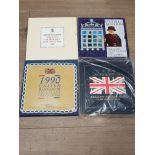 4 ROYAL MINT UNCIRCULATED COIN SETS INC DATES 1986 1990 1994 AND 1995