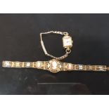 A VICTORIAN STYLE GOLD PLATED AND CAMEO BRACELET TOGETHER WITH AN INCARNA ROLLED GOLD LADIES