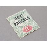STAMP OFFICALS GOVERNMENT PARCELS 1891-1900 2D GREY-GREEN AND CARMINE MINT EXAMPLE FRESH COLOUR