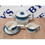 4 PIECES OF WEDGWOOD BLUE PACIFIC TO INCLUDE TEAPOT ETC