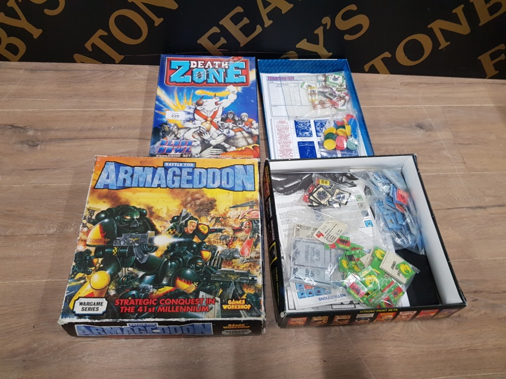 2 BOXED GAMES WORKSHOP WARGAMES, BATTLE FOR ARMAGEDDON AND DEATHZONE BLOOD BOWL EXPANSION SET - Image 2 of 2