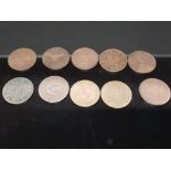 CHINA 10 CASH COLLECTION COINS. 10