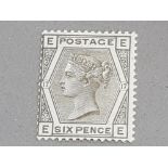 1881 6D GREY PLATE 17 STAMP, LETTERED EE WMK CROWN, FINE MINT WITH FULL ORIGINAL GUM, A LITTLE TONED